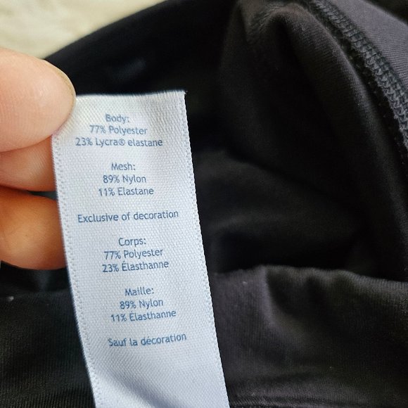 Ivivva by Lululemon Girl's Black Mesh Legs Cropped Legging Pants Size 14 - Picture 7 of 8